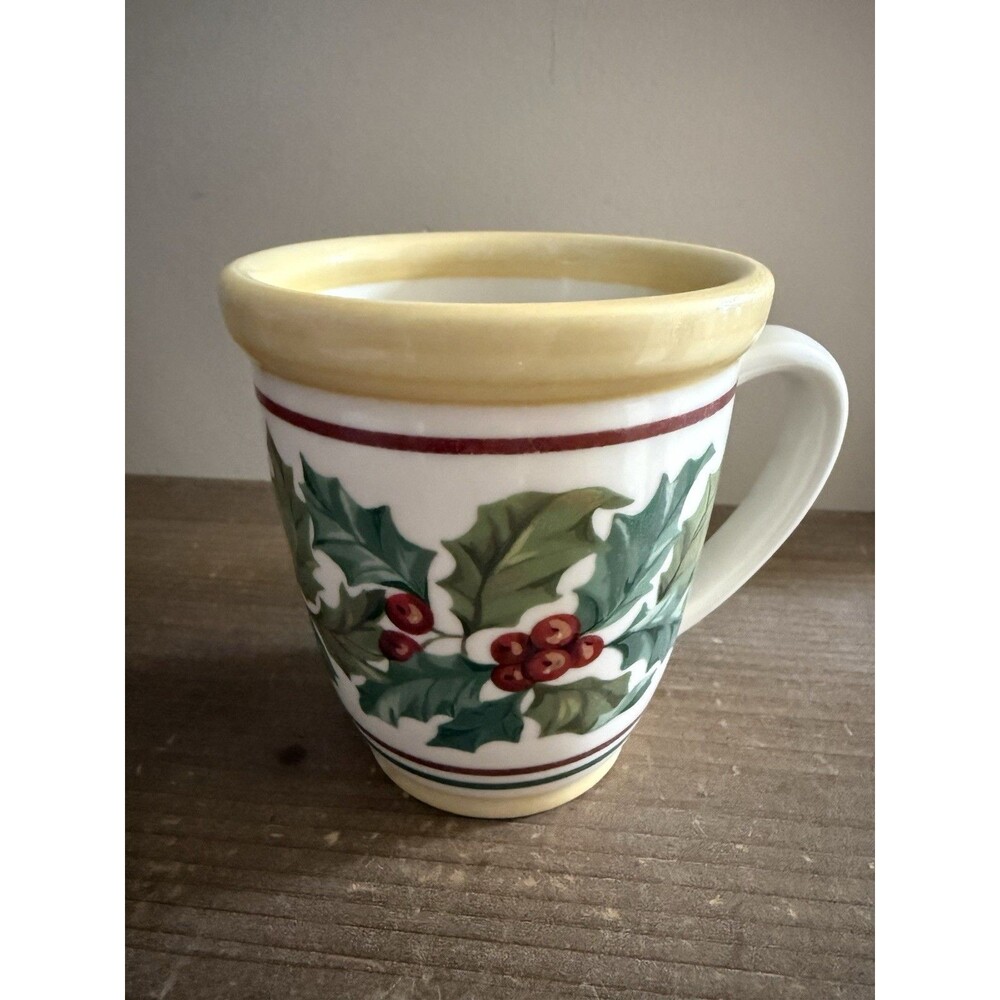 Longaberger American Holly Pottery Mug